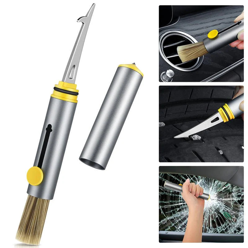 Example prMultifunctional Car Cleaning Kit Car Detailing Brush Window Breaker Tire Cleaning Hook Cleaner Air Vent Cleaning Tools Car Accessoriesoduct