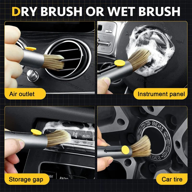 Example prMultifunctional Car Cleaning Kit Car Detailing Brush Window Breaker Tire Cleaning Hook Cleaner Air Vent Cleaning Tools Car Accessoriesoduct